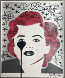 6 million scratchcard rollover Marilyn stencil on screenprint - She gave me goosebumps
