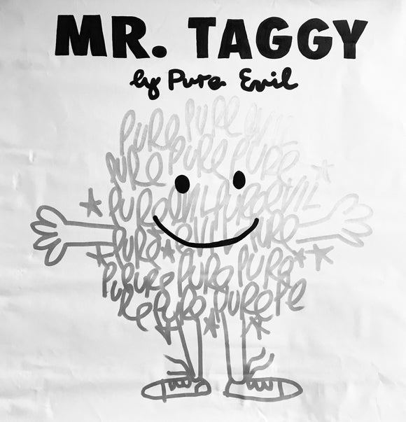 Mr Taggy - Silver Canvas