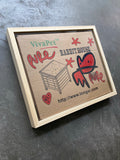 Pure rabbit House - hand-finished cardboard box - framed