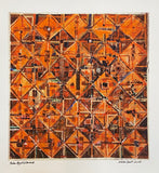 John Uzzell Edwards - Welsh quilt series - dre-fach felindre (orange)