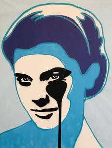Grace Kelly with Drips freehand - LARGE DUBAI MEGA CANVAS