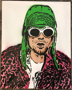 Cartoonneros - Kurt Cobain portrait pink