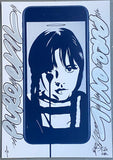 Wednesday Calling On the pure evil phone - Handfinished ACBF print framed