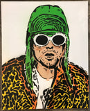 Cartoonneros - Kurt Cobain portrait Yellow