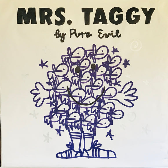Mrs Taggy - Purple Canvas (my big left foot)
