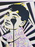 Audrey Hepburn - Handfinished AB&C show print - Graffiti is for freckles