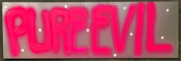 Cracked Neons Pink Block Pure Evil Tag