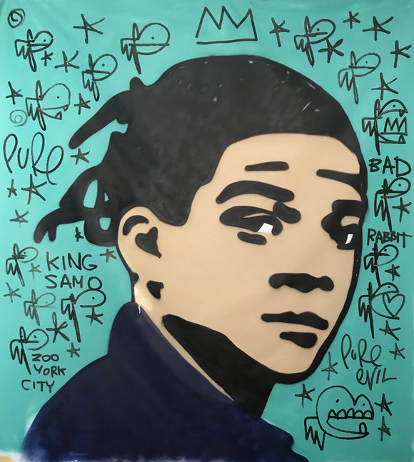 Basquiat Large freehand spraypaint - LARGE DUBAI MEGA CANVAS