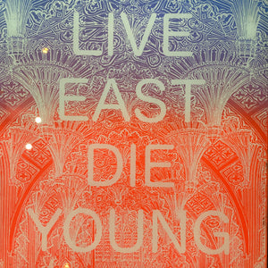 Live East Die Young - Screenprint on Toughened Glass / fade