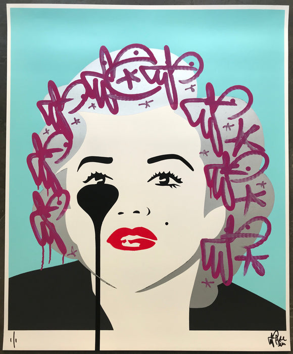 6 million scratchcard rollover Marilyn   - magenta hair tags