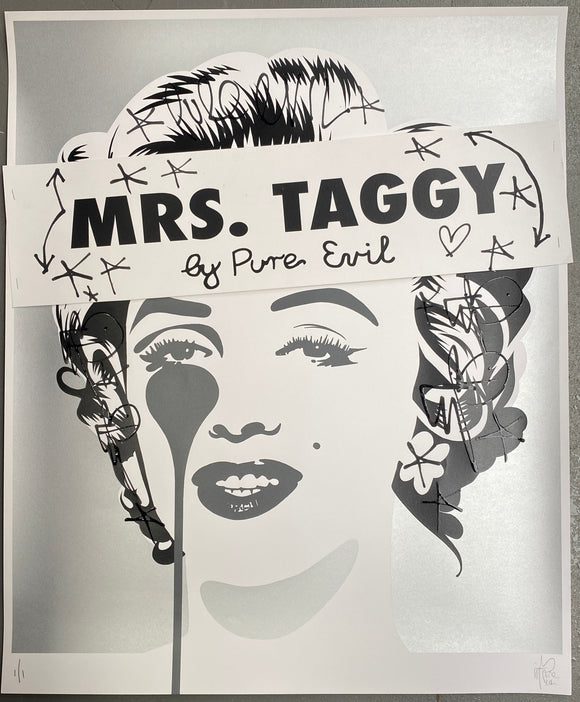 Handfinished Marilyn Classic - Mrs Taggy Marilyn Mashup