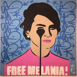 Free Melania! - Pink Sparkle Lips with Bunny tags