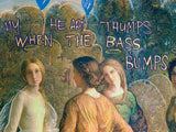 My heart pumps when the bass pumps - Handfinished canvas