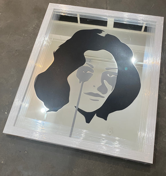 Richard Burton’s Nightmare on Mirror in Chunky White Frame