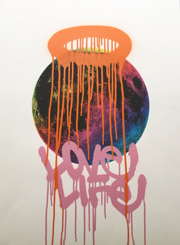 Zakee Shariff & Nick Shipton - Earth & Love Rainbow / Love Life Supermoon print