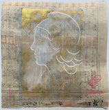Marianne - Le bonheur ne s’achète pas - French Stamp Gold double sided Artwork
