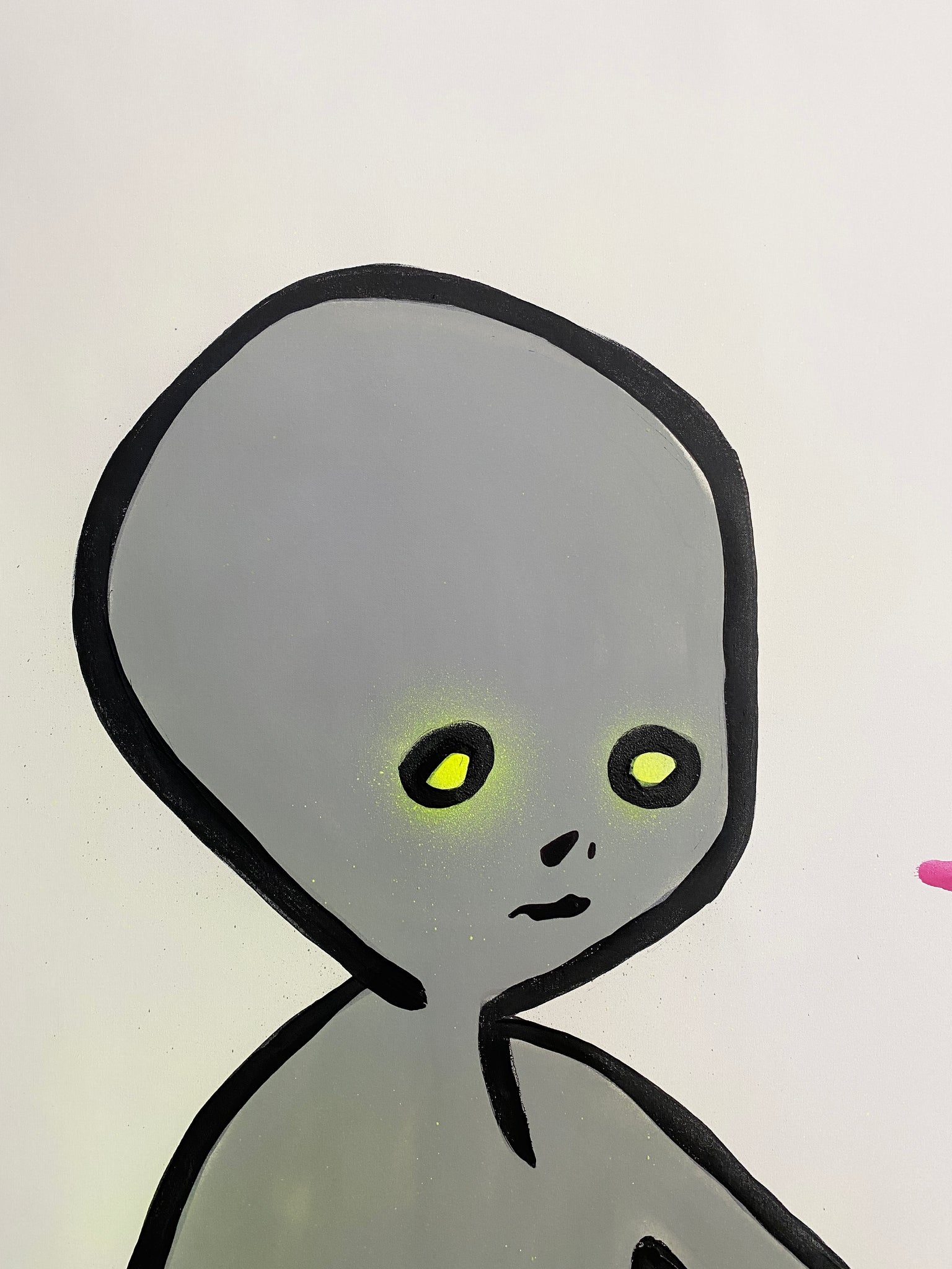 grey alien drawing