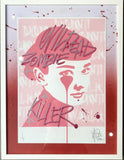 Handfinished ACBF print - Audrey Hepburn zombie killer - Funky Mount