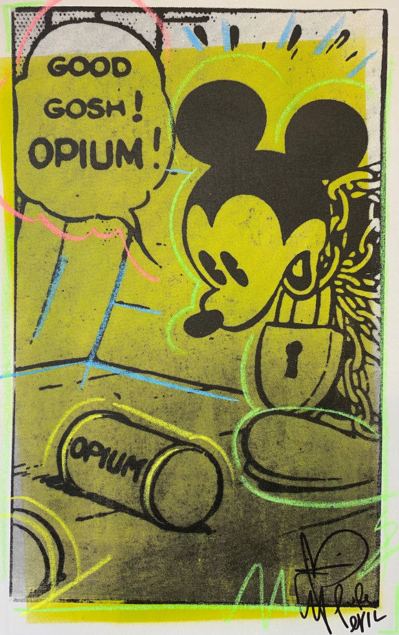 Opiummm Canvas - Flouro Yellow Chalks